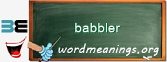 WordMeaning blackboard for babbler